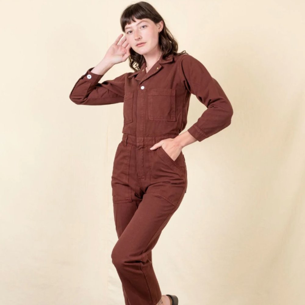 Big Bud Press Everyday Jumpsuit XS Fudgesicle Brown
